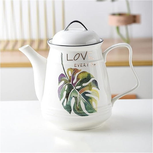 GRFIT Carafe Ceramic Cold Kettle with Handle Filter Large Capacity Teapot Teapot Home High Temperature Resistant Jug with Lid (170g) Water Pitcher (Color : 1)