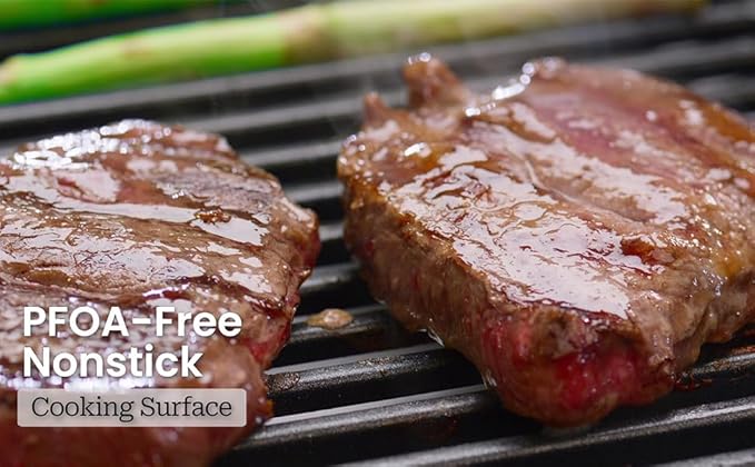 Electric Indoor Grill, 1600W Smokeless Style BBQ Grill with Water-Filled Drip Tray, 15-Inch Nonstick Grate for Steaks & Korean BBQ, Rapid Heating for Searing