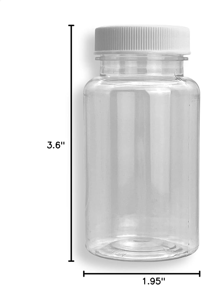 Oil Sampling Bottle - Made in USA - Pack of 6 Oil Analysis Sampling Clear Plastic Bottle 4 oz (120 ml) Capacity with 38-400 Cap Size - FDA Compliant and BPA Free …