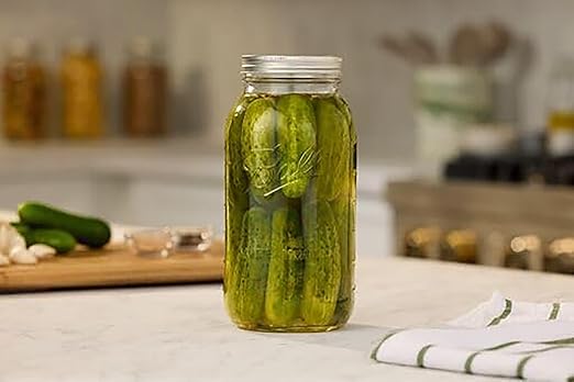 Ball - 64oz Wide Mouth Jars with Lids & Bands 5 Pack Jars | Half Gallon Large Glass Mason Jar for Food Storage with airtight Lid, 0.5 Gallon Glass Jar with Lid and Bands, Set of 5