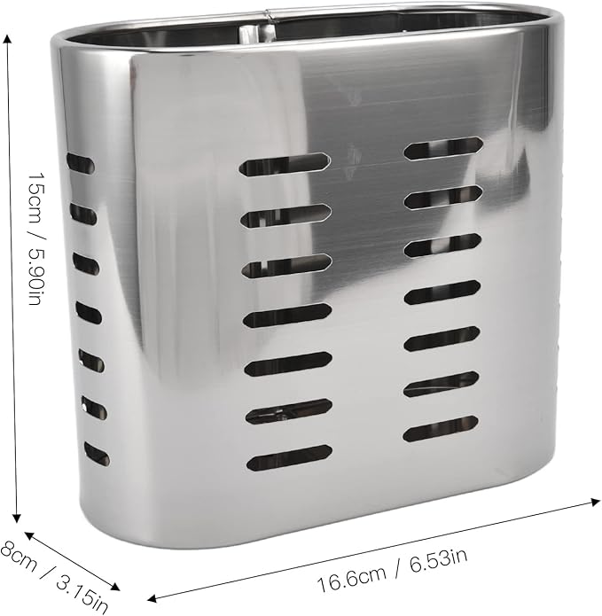 Fdit Household Wall Mount Utensil Drying Racks,Cooking Utensil Holder Flatware Hanging Organizer Drying Racks with Hollow Design for Spoons Knives Forks Chopsticks