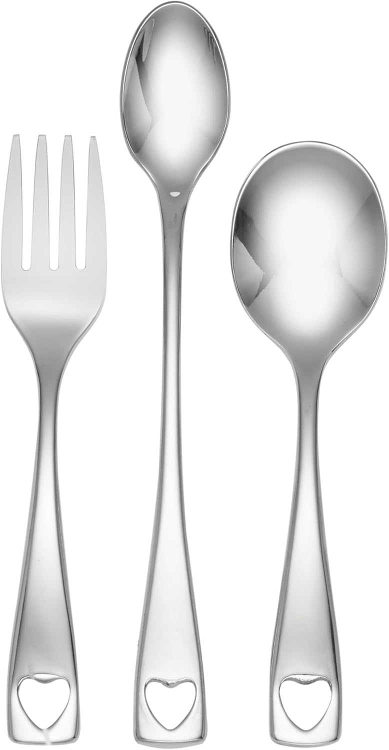 Oneida Little Love 3 Piece Baby Set, silver