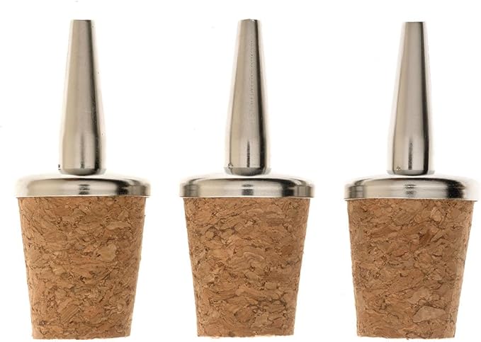 Barfly Liquor Dasher Tops, Stainless Steel, Fits Bottles with up to 20mm Diameter Opening