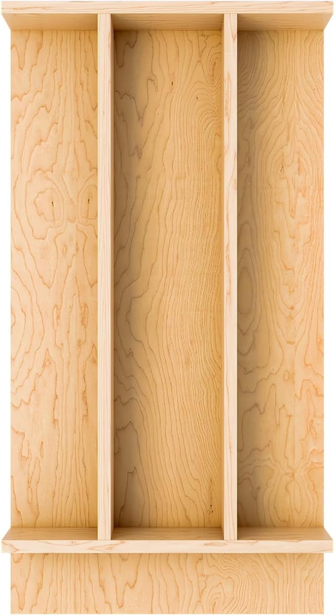 Rev-A-Shelf Natural Maple Right Size Utensil Insert Home Storage Kitchen Organizer 4 Compartment Drawer Accessory, 10-1/4" x 19-1/2", 4WUT-15SH-1