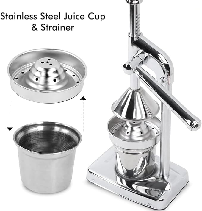 Cast Iron Juicer Hand Press, Manual Juicer Hand Press, Heavy Duty Countertop Lime Citrus Crush Machine for Oranges Lemons Limes, Easy to Clean, Home and Kitchen Essentials