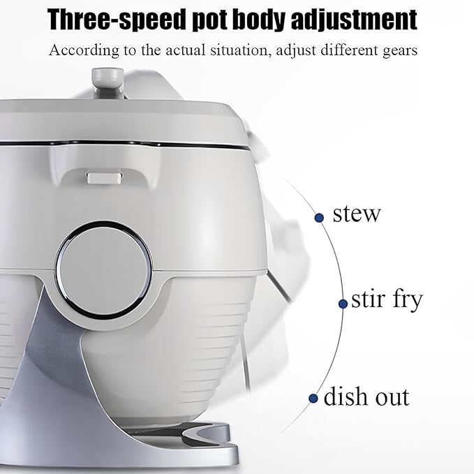 Automatic Cooking Machine, 6L Auto Cooking Wok Fried Rice Machine,One-Click Smart Start, 360 ° Automatic Rotation, for Stir Frying,Stewing,Cooking,110V1000W
