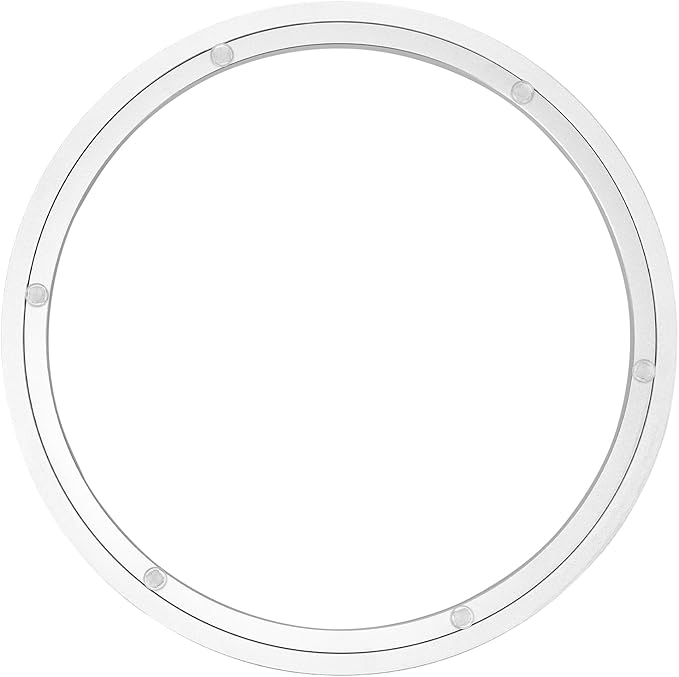 2 Pack 16 Inch Lazy Susan Bearings, Aluminium Alloy Turntable Bearing Lazy Susan Hardware, Heavy Duty Swivel Plate Hardware for Dining-Table and Workbench, Silver