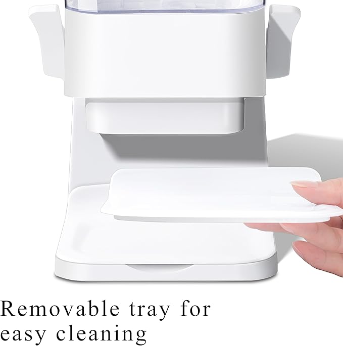 Cereal Dispenser Countertop, 5L Cereal Containers Storage Dispenser for Pantry, Large Dry Food Cereal Dispenser, Not Easy to Crush Cereal, Can Hold Oatmeal, Candy, Snack, Grain, Pet Food (White, 1Pc)