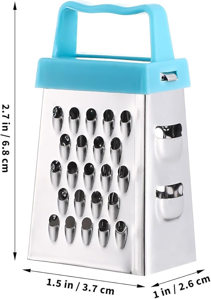 Ciieeo 12 Pcs Stainless Steel Mini Cheese Grater, Box Grater Handheld Slicer for Fruit, Vegetable, Multipurpose Kitchen Gadget, Assorted Colors, 2.63 x 1.45 x 4.25 Inch