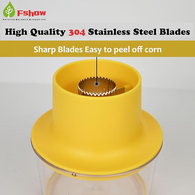 Fshow Corn Cob Stripper Tool, Corn Peeler Quickly Remove Kernels From Corn