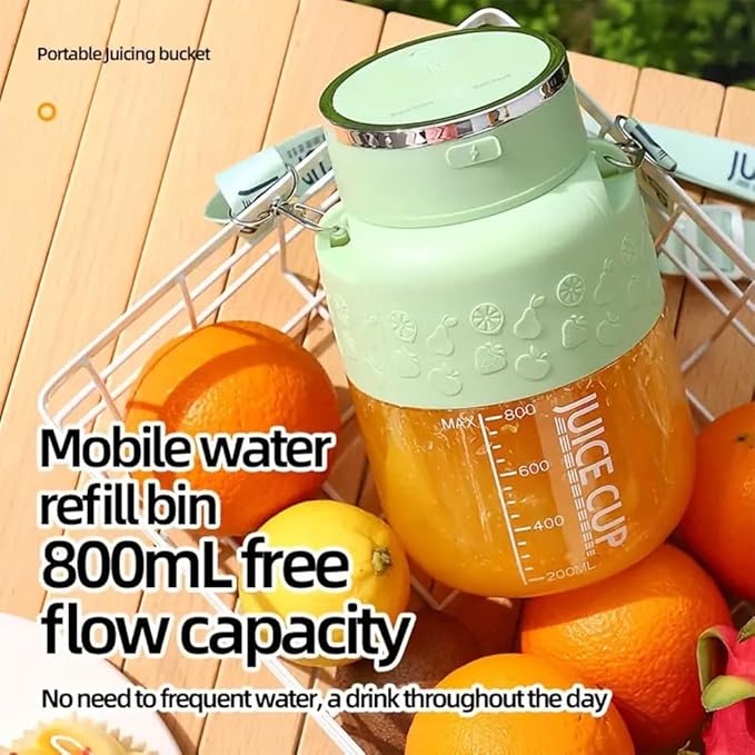 800 - Portable Blender for Shakes And Smoothies with 28oz Cup, Lid, Straw and Shoulder Strap, Type-C USB Rechargeable, Personal Size Blenders Bpa-Free for Gym/Travel/Kitchen (1pc White)