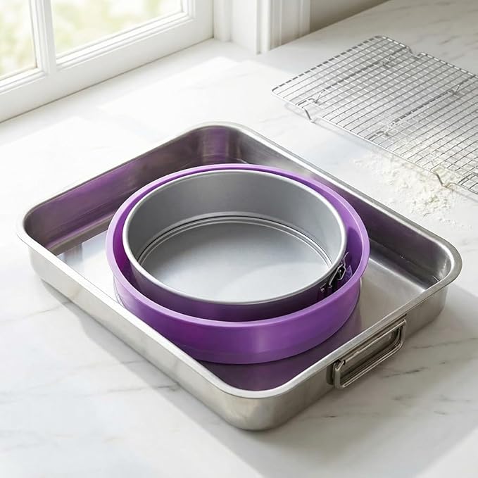 Baking Silicone 10-Inch Round Cake Pan Baking Mold, BPA Free, Non-Stick European-Grade Silicone, 2.16-Inches Deep