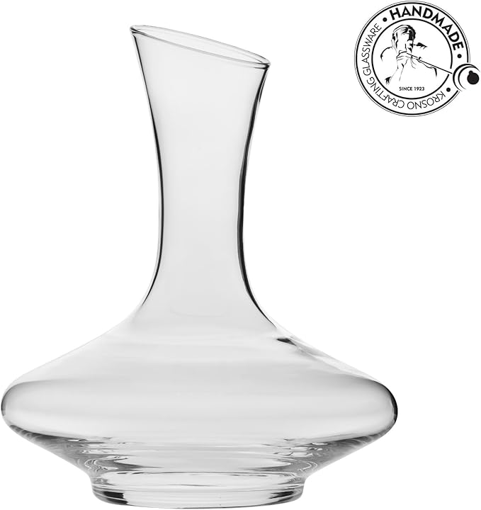 Krosno Essence Wine Decanter, 40.6 oz, Handcrafted Glass, Elegant and Functional Design, Perfect for Decanting and Serving Wine | Lead-Free Crystal Glass