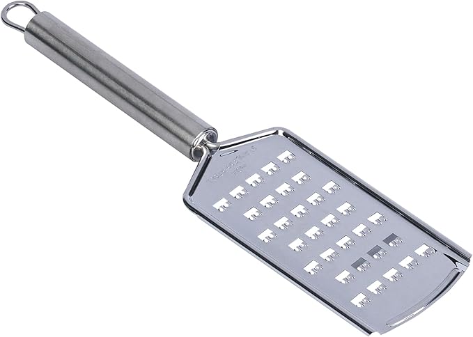 Restaurantware-German Standard Coarse Handheld Graters, 24 Flat Cheese Graters - Dishwashable, Durable, Stainless Steel Food Grater With Handle, Suitable For Potato, Carrot, Hard Cheese, And, More