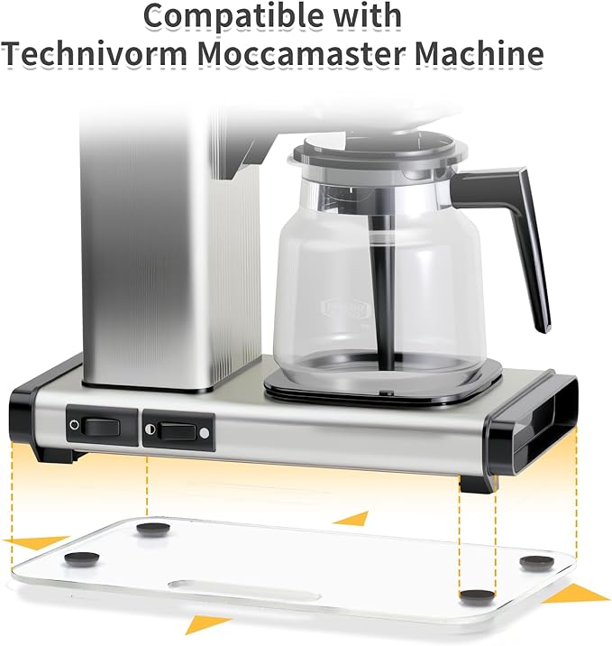 Appliance Slider Compatible with Moccamaster Coffee Machine, Acrylic Transparent Sliding Tray for Technivorm Moccamaster 53923 KBGV 79112 KBT 59691 KB