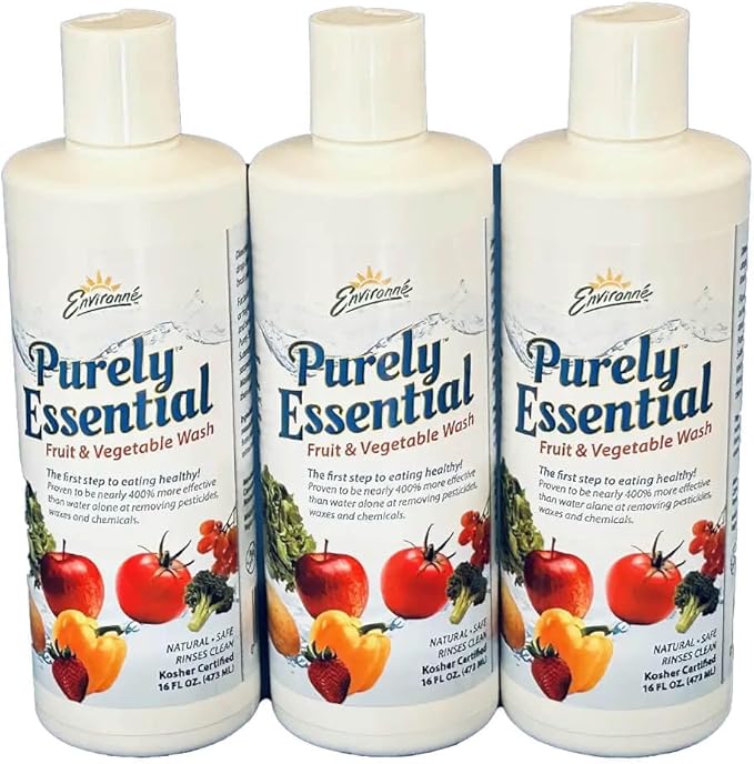 Purely Essential Fruit & Vegetable Wash, Natural Produce Cleaner, 16 Fl Oz