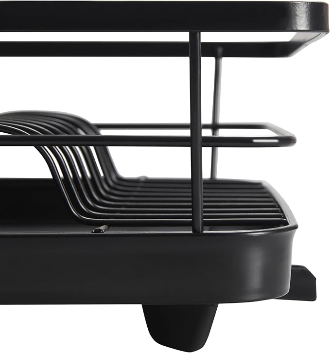 Dish Drying Rack 3 Piece Dish Drainer with Drainboard Set for Kitchen Counter – Kitchen Dish Rack with Removable Utensil Holder & Swivel Spout for Countertop – DishRack for Plates, Cups & Organization