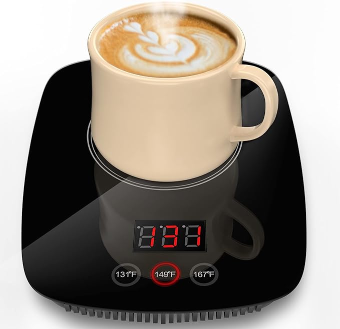 YEOSEN Coffee Mug Warmer,Upgrade Coffee Cup Warmer with 3 Temperature Setting, Adjustable Temperature Beverage Warmer with Auto Shut Off (Without Mug)
