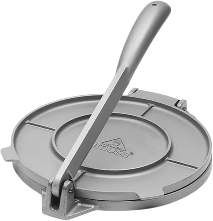 IMUSA USA MEXI-86005 6" Easy to Use Aluminum Tortilla Press, Silver,Gray