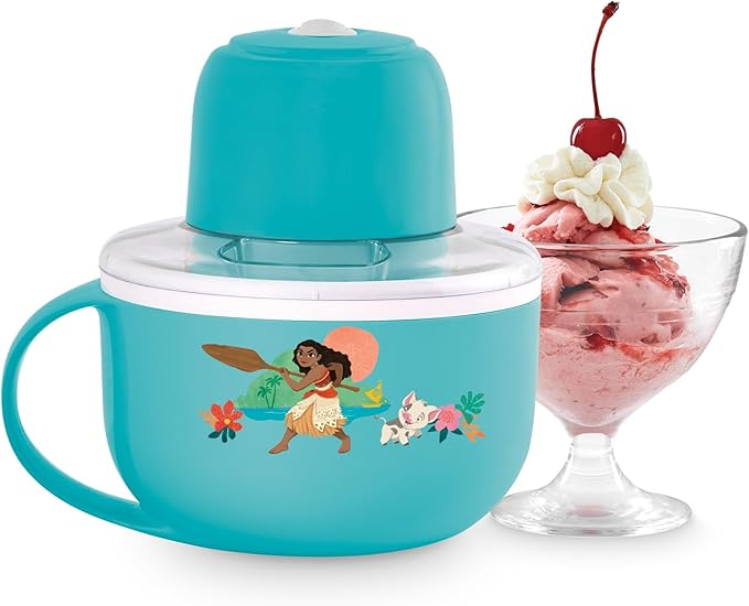 Disney Dash My Mug Ice Cream Maker - Makes Single Serving of Gelato, Frozen Yogurt, Sorbet & More - Easy to Clean & Use - Moana, 1 Bowl