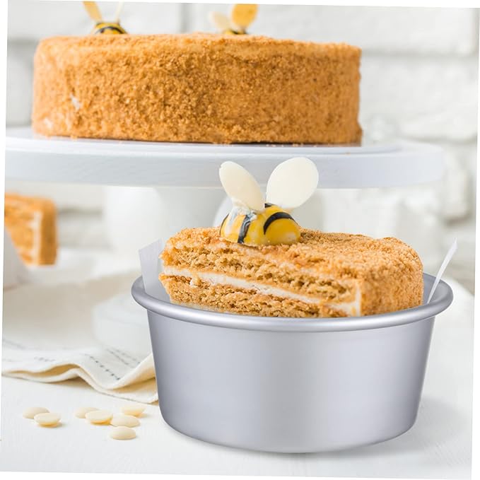 6-Inch Cake Tin Set Parchment Liners Nonstick Baking Molds for Cakes for Oven Use for Home Bakers