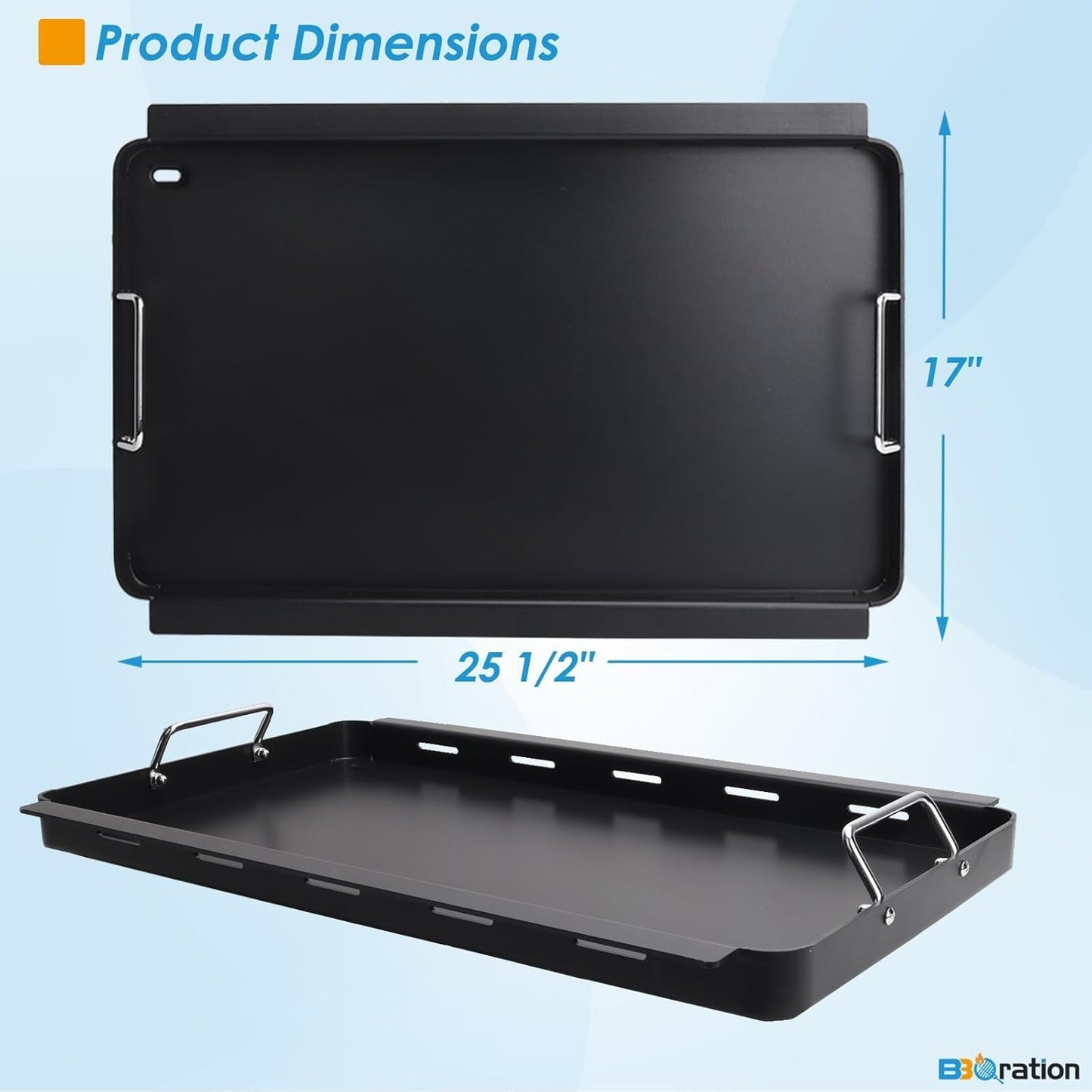 G533-2200-W1 17" Griddle Insert Parts for Charbroil TRU Infrared 4 Burner Grill 463242715 463242716 466242716 466242815 463257520 463276016 463255020 for Charbroil Grill Replacement Parts