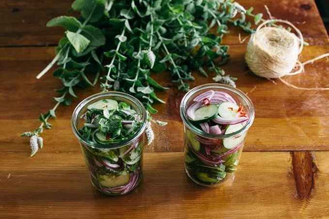 WECK Canning Jars 742 Mold Jars made of Transparent Glass - Eco-Friendly Canning Jar - Storage for Food, Yogurt with Air Tight Seal and Lid - 1/2 Liter Tall Jar Set - (2 Jars)