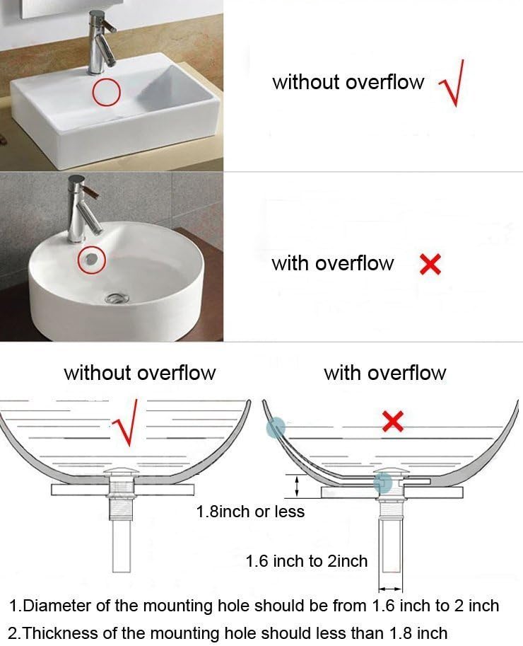 Bathroom Faucet Vessel Vanity Sink Small Pop Up Drain Stopper Without Overflow, Antique Brass Sink Drainer