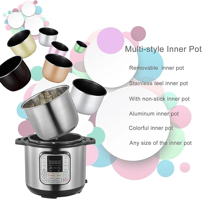16 in 1 Multi Cooker, Dishwasher Stainless steel Pressure Cooker for Slow Cooker Rice Cooker Steam Pot Food Warmer (US Plug 110V)