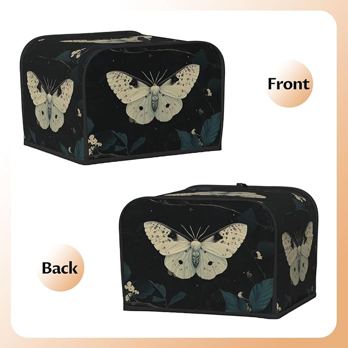 Aesthetics Butterfly Covers for Toasters 4 Slice,Cute Funny Bread Machine Cover with Handle,Washable Stain Resistant Kitchen Small Appliance Cover Dining Decor