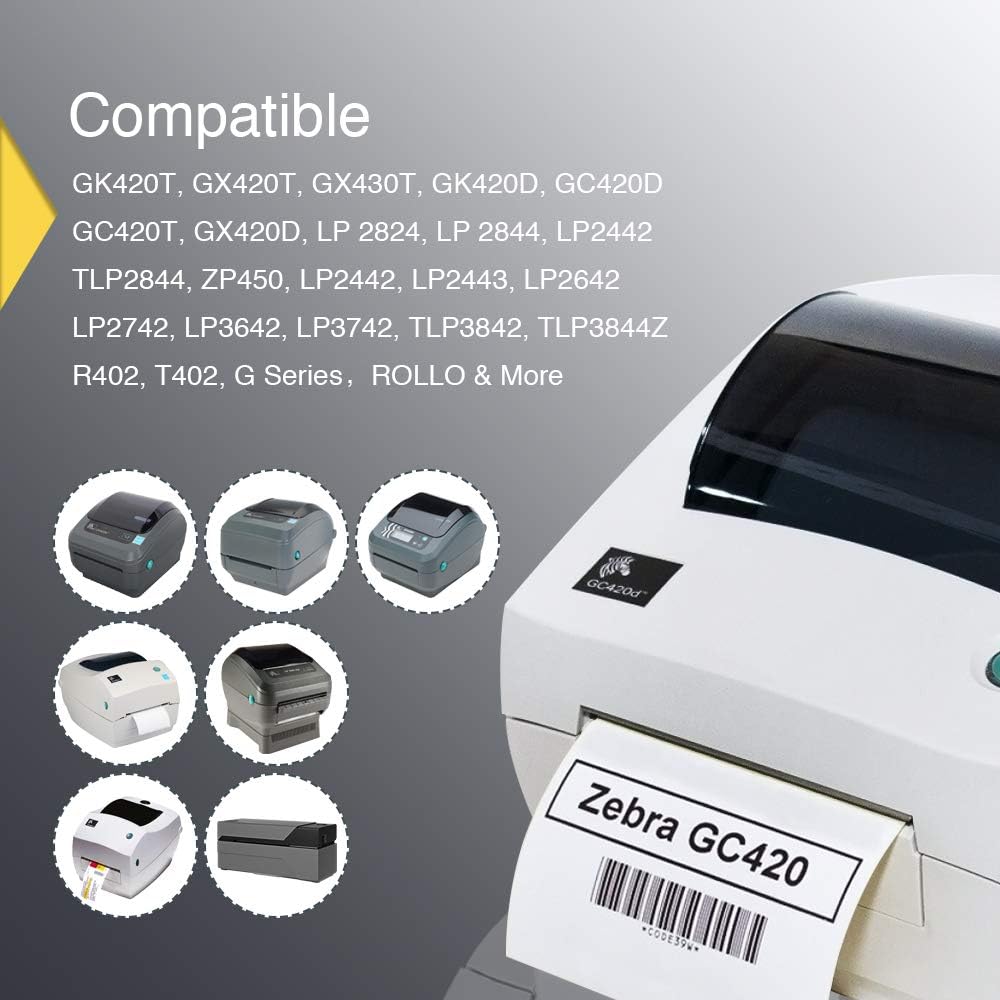 BETCKEY - 4" x 2" (102 mm x 51 mm) Barcode Shipping & Multipurpose Labels Compatible with Zebra & Rollo Label Printer,Premium Adhesive & Perforated [1 Rolls, 750 Labels]