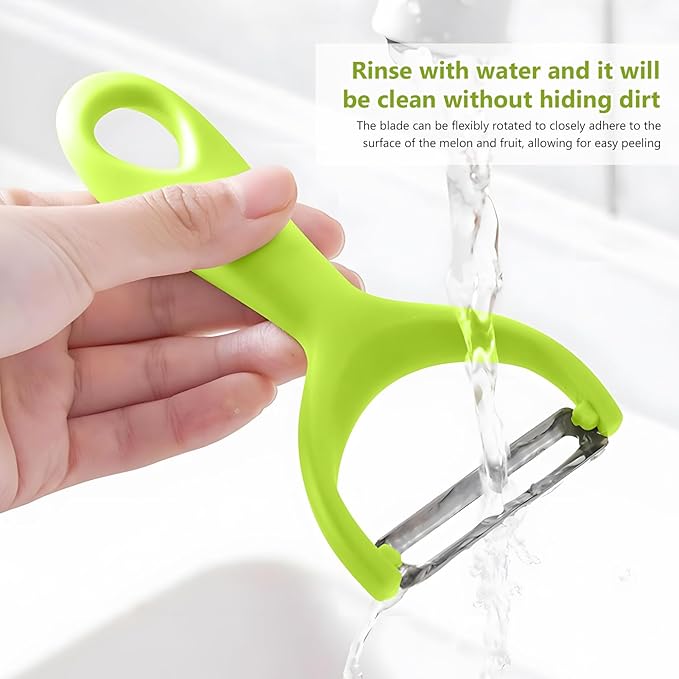 Apple Peeler:Pear Fruit Vegetable Peeler,Manual peeler for Peeling Apples, Pears, Cucumber;Garlic Carrot Potato Cheese Zester Grater, Essential Kitchen Tool(2-Pack) (green)
