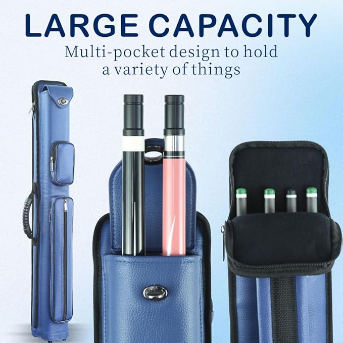 2X2 Billiards Pool Cue Tube Carrying Case
