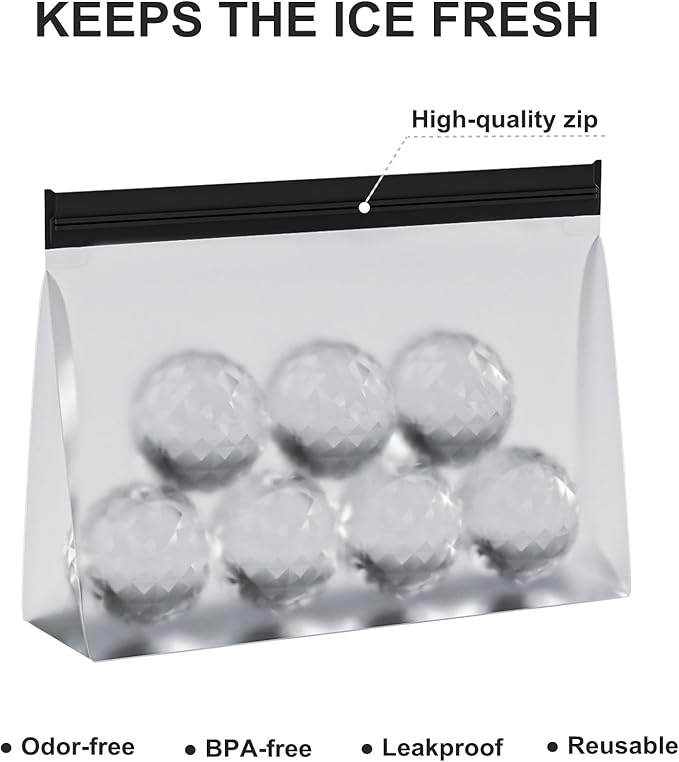 Bangp Premium Clear Ice Ball Maker with Storage Bag,8 Distinctive 2 Inch Crystal Clear Ice Balls for Whiskey,Cocktails & Bourbon,Gifts for Men
