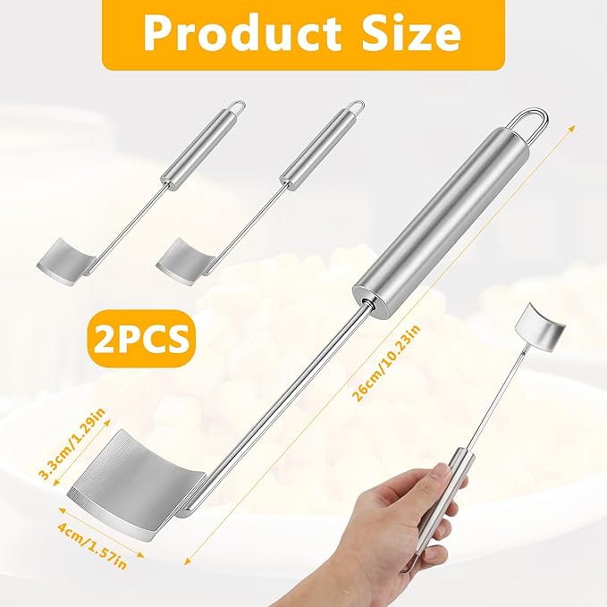 AphohomeCorn Peeler for Corn on the Cob, 2PCS Long Handle Stainless Steel Corn Stripping Tool, Quick Corn Cob Stripper Tool, Easy-to-Use Corn Cutter, Ideal for Kitchen, Salads & Tacos, 9.8×1.57×1.06in