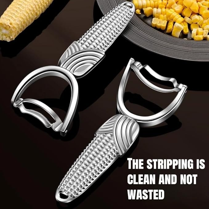 Corn Prep Peeler,Corn on the Cob Stripper Tool/Wider non-slip Handle/10-year Rustproof/Durable and efficient.