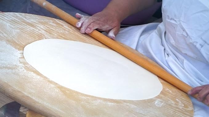 Wooden Rolling Pin For Baking - Turkish Oklava Dough Roller for Cookies, Pastry, Pizza, and Bread - Non-Stick Smooth Finish - Perfect for Home Bakers and Professionals (23 inch - 60 cm)
