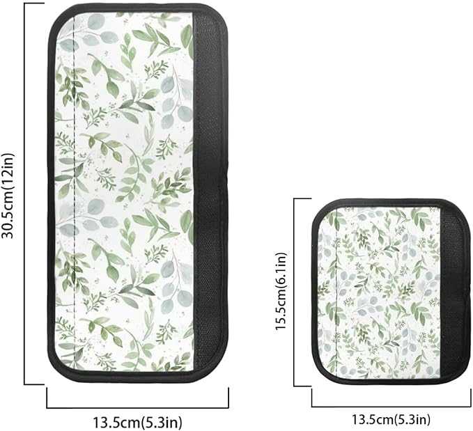 Sage Green Leaf Refrigerator Door Handle Covers Set of 6, Non Slip Washable Kitchen Appliance Decoration Fridge Dishwashers Microwave Door Handle Gloves