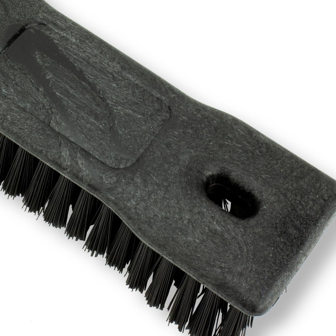 SPARTA Comfort Grip Scrub Brush Hand Brush for Bathroom, Kitchens, Countertop, Plastic, 8 Inches, Black