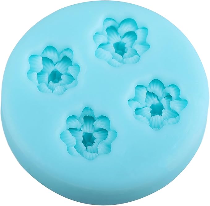 Cherry Blossom Silicone Molds Flower Fondant Mold for Cake Decorating Cupcake Topper Chocolate Candy Gum Paste Polymer Clay