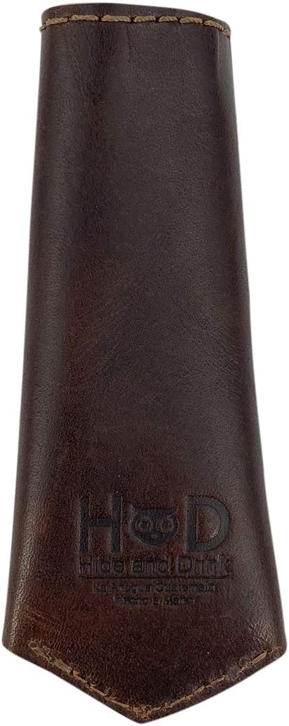 Hide & Drink, Hot Pan Handle Cover Handcrafted from Thick Full Grain Leather - Bourbon Brown