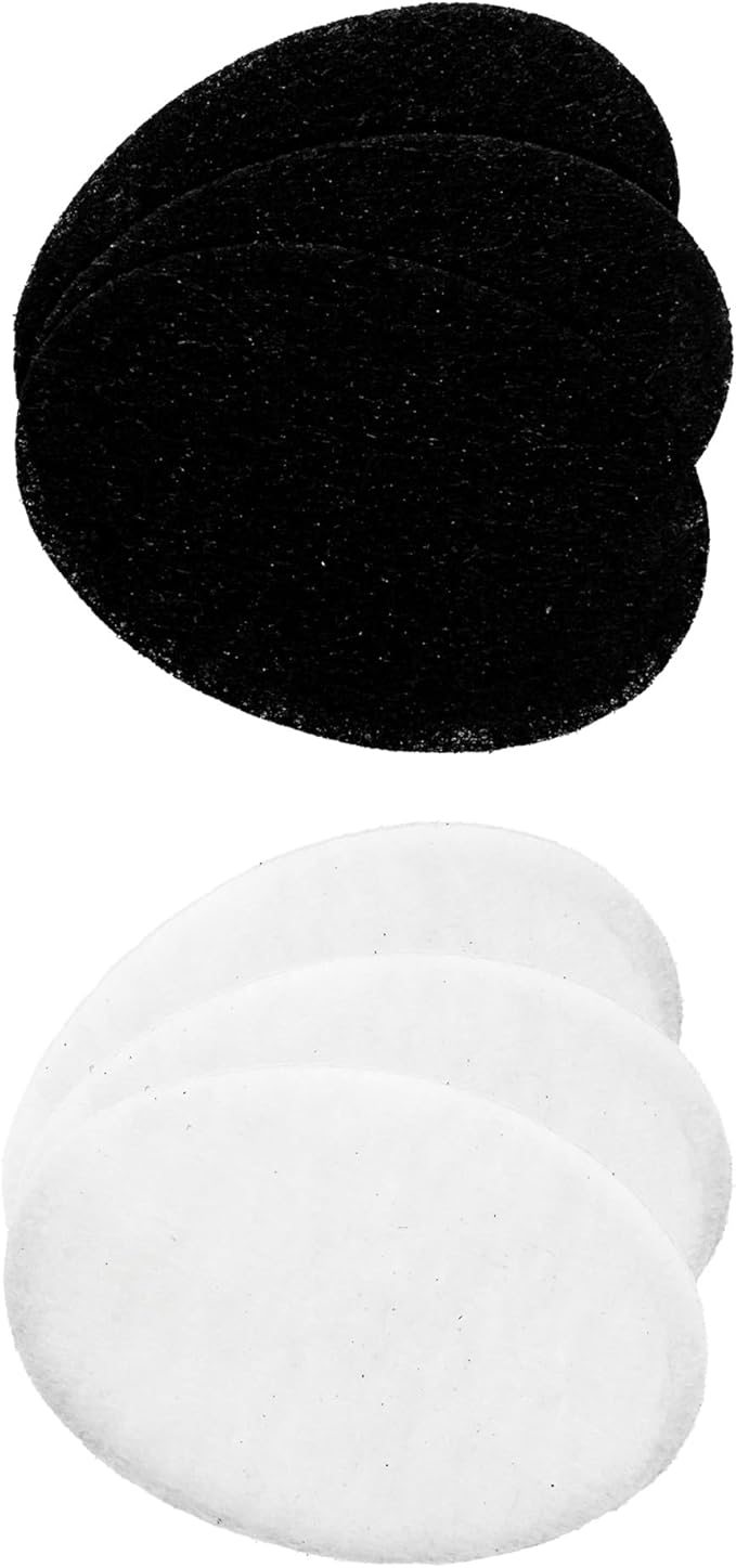 OVENTE 2 Liter Electric Deep Fryer FDM2201BR Charcoal and Oil Vapor Replacement Filter Set Pack of 3, White and Black ACPFDM2203