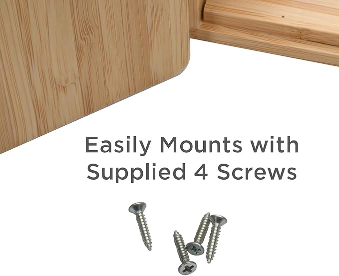 MobileVision Bamboo Mountable Drawer for Under Desk, Office Supply Storage for Pens Pencils Paper & More 9.5 x 7.5 x 2.5 INCHES (Inner Drawer Height: 1.25 IN)
