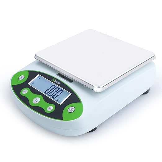 U.S. Solid Digital Analytical Balance 3kg x 0.01g, High Precision Lab Scale, 500g Calibration Weight, 10 Weighing Units, AC 100V-240V & DC 9V, Piece Counting