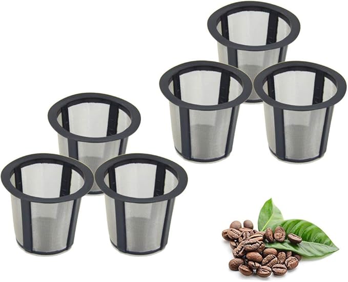 WOTW Reusable Coffee Filter Set Replacement Filter for Keurig My style Filter Housing Fits B30 B40 B50 B60 B70 Series (Design3)