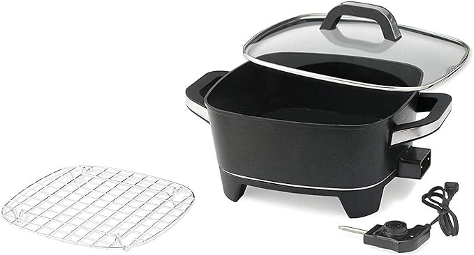 NESCO ES-12, Extra Deep Electric Skillet, Black, 12 inch, 1500 watts