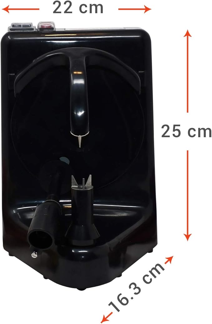 Pelamatic - Automatic Fruit & Vegetable Peeler | Electric Apple Peeler | Fast & Efficient | Rust-Resistant Stainless Steel | Easy Cleanup, Black, One Size, Plastic