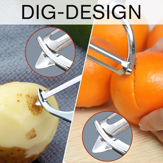 Vegetable peelers for Kitchen, Y shaped peeler for Vegetables, Fruits, Potatoes with Ergonomic Grip, 1 Pack