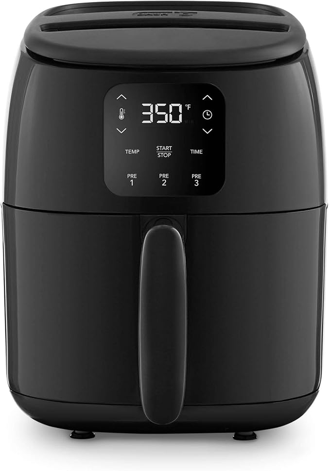 Dash Digital Tasti-Crisp™ Air Fryer - Compact Electric Digital Fryer With Auto Shut-Off Feature - Ideal for Small Spaces - AirCrisp® Technology - 2.6 Quarts - Black