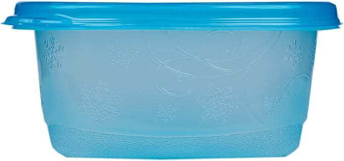Glad GladWare FreezerWare Food Storage Containers with Lids, Small Rectangle BPA Free Plastic for Freezing Soups and Meal Prep, Crack Resistant, Microwave Dishwasher Safe, 24 Oz, 4 Count